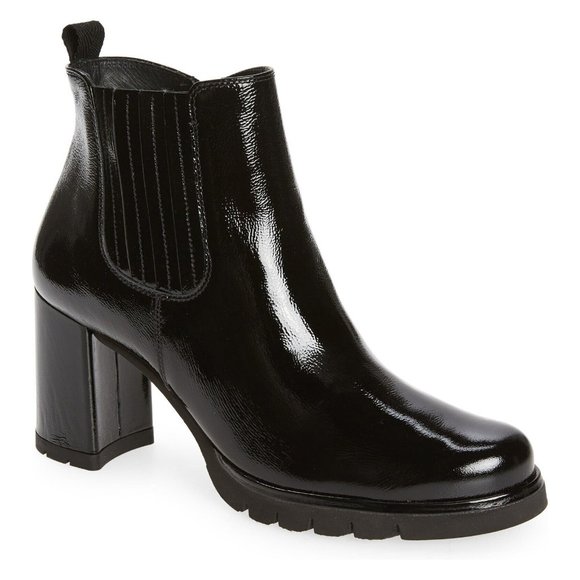 NWT $530 Paul Green New York Lug Sole Boot BLACK PLATFORM 6 AU 8.5 US (TC27) - Picture 1 of 8